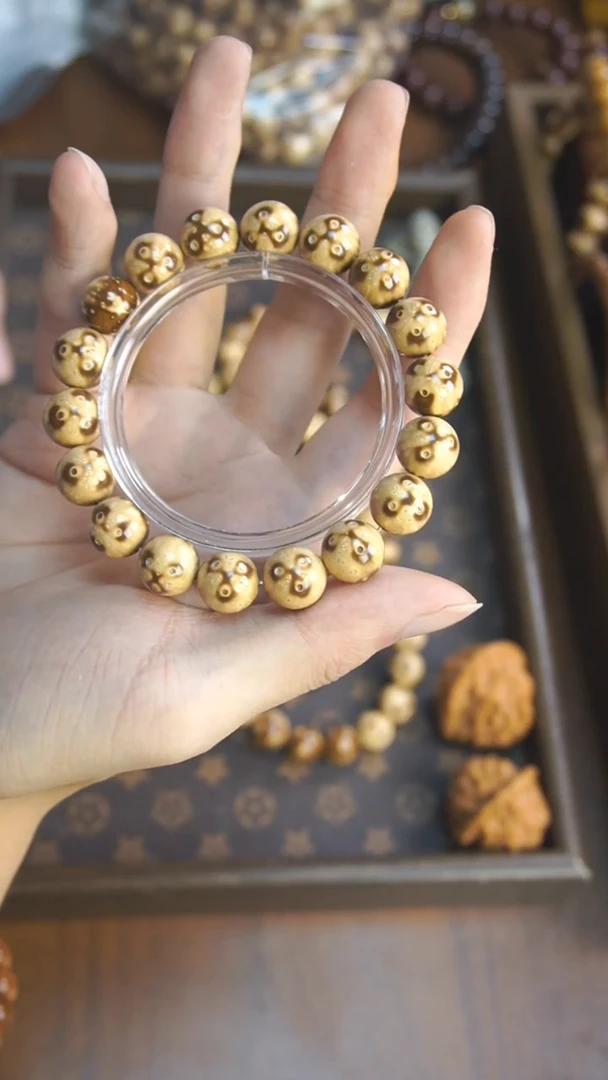 紫金鼠手串紫金鼠熊猫三叶草新品12mm