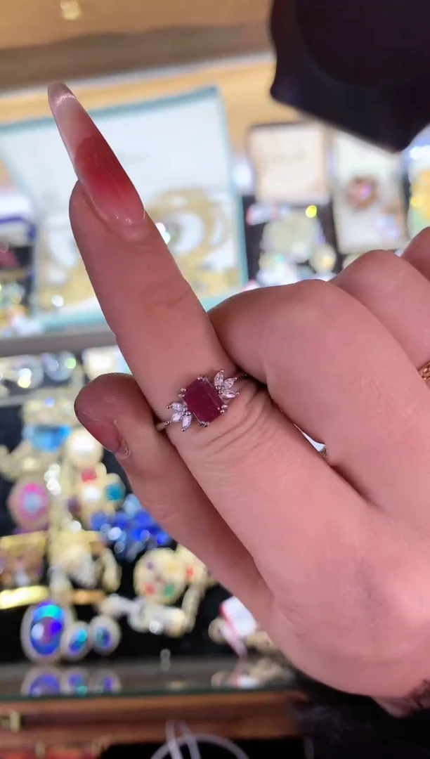 【闪购商品】红宝石戒指银S925镶嵌楚楚中古珠宝甄选不退换
