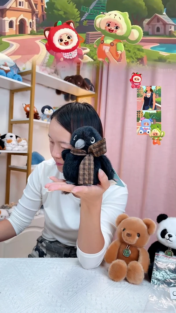 毛绒小乌鸦大挂件