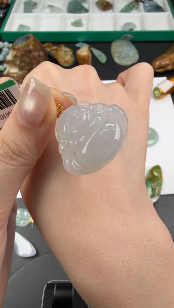 吊坠(不含链)18K金镶嵌翡翠翡翠饰品-288