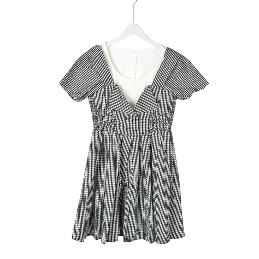 【专柜捡漏F-2】欧家女装WJB-连衣裙0270-黑白格