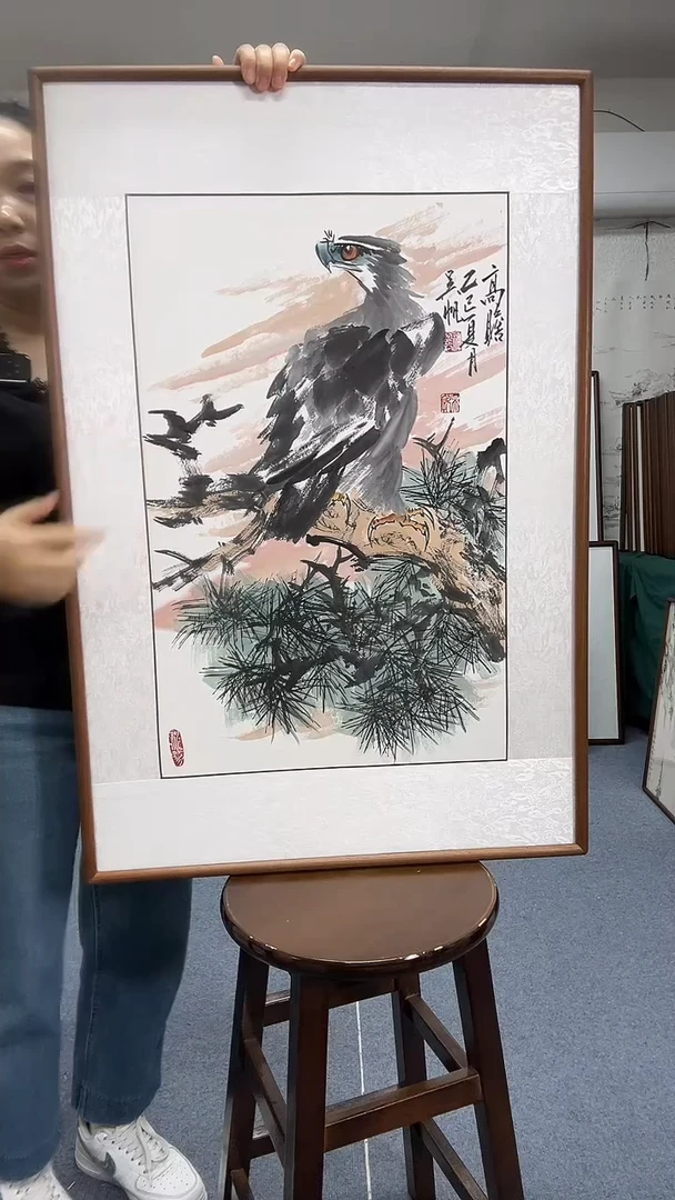 国画62*92实木画框京东包邮手绘