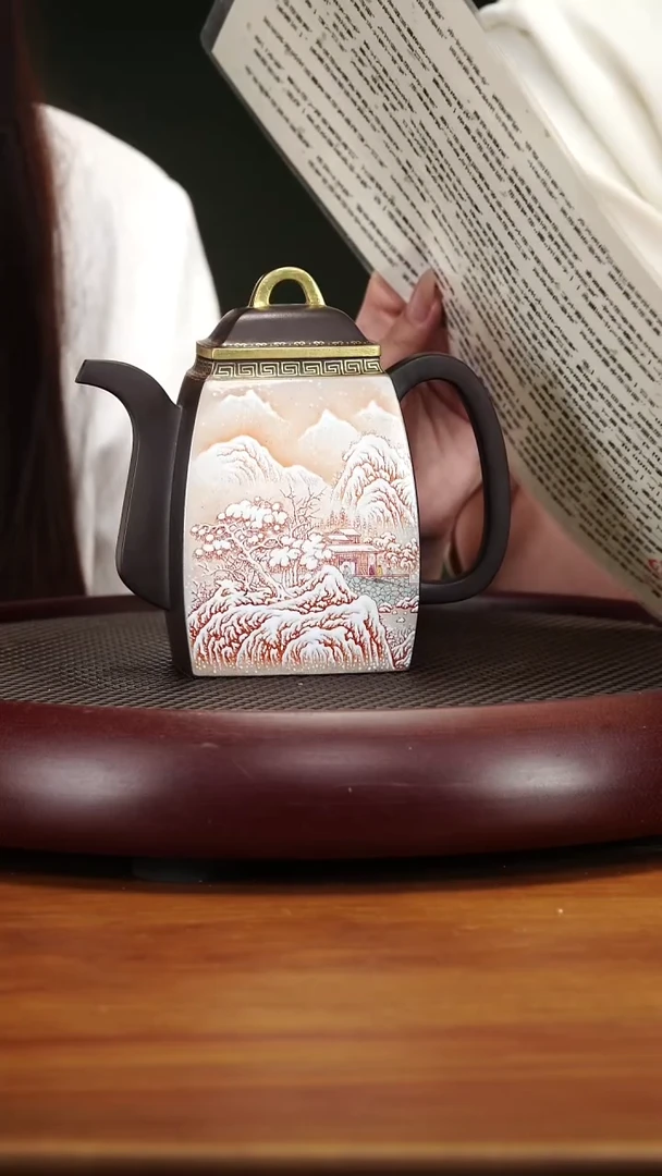 茶壶紫砂95YXM汉方老紫泥450cc