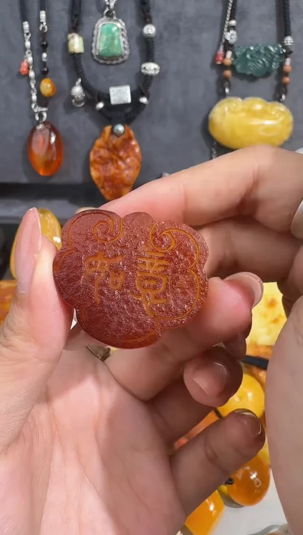 未镶嵌琥珀裸石©****汐琥珀