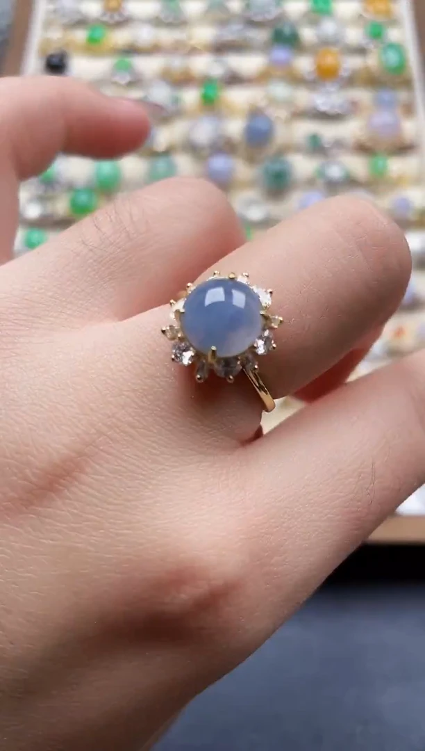 银S925镶嵌戒指翡翠34