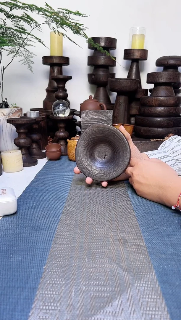 香樟木侘寂风碳化木器