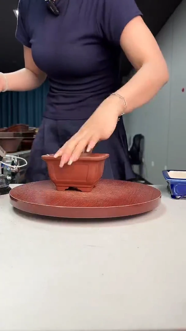 紫砂花盆浅草紫砂花盆