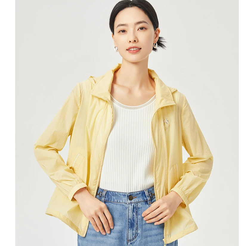 NAERSI/娜尔思百搭时尚休闲外套25夏季新款连帽开衫外套NC00888M1