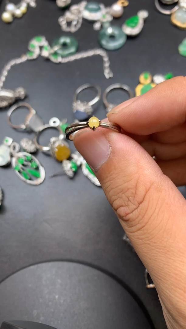 颈饰18K金镶嵌翡翠青*时光商品不退不换分3