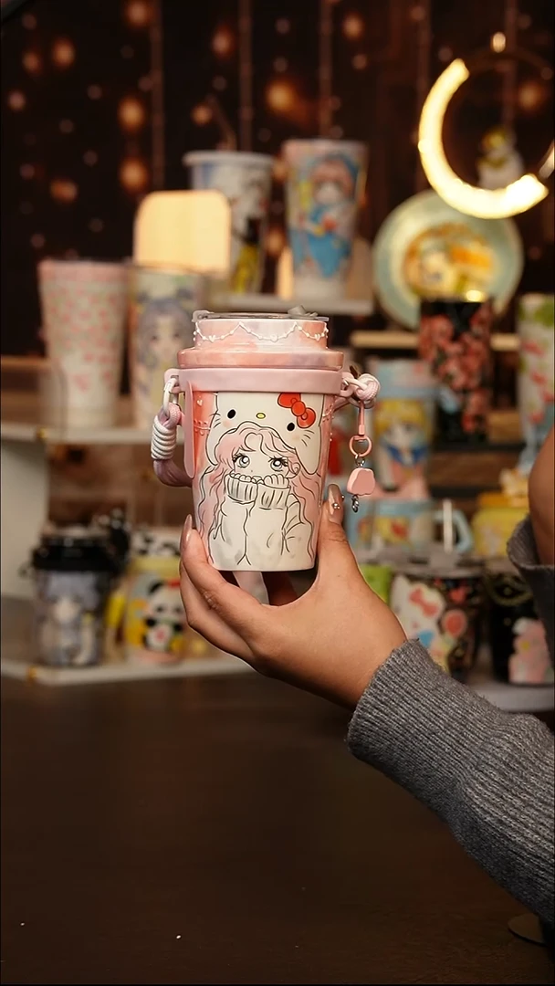 （玉泥）景德镇手工手绘文创陶瓷杯