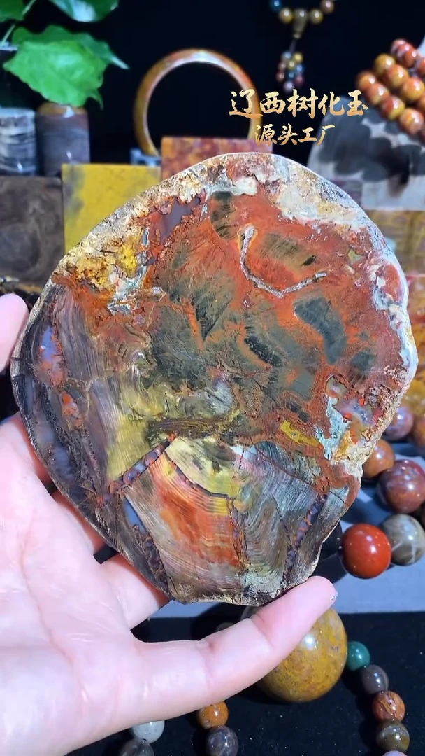 未镶嵌-硅化玉天然北票硅化玉手串原石