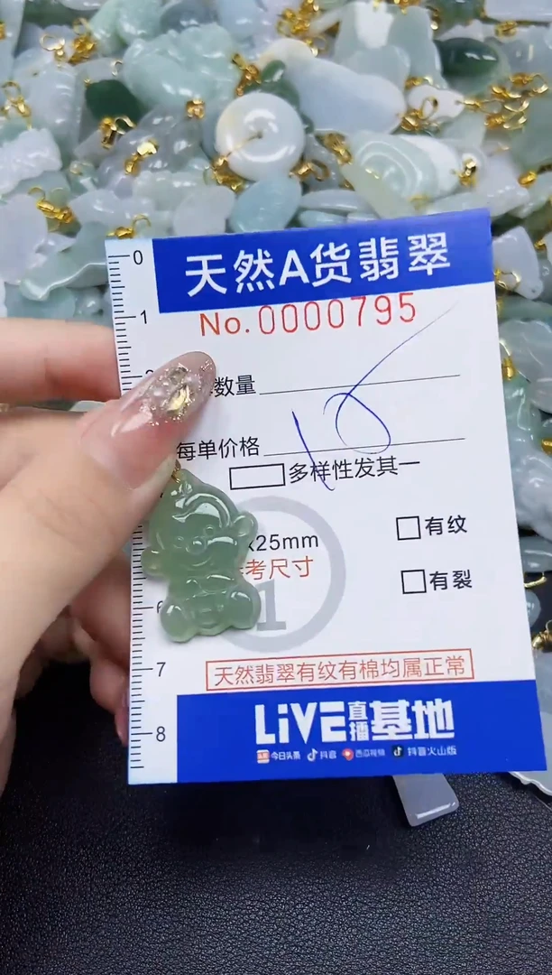 翡翠未镶嵌颈饰天然A货翡翠