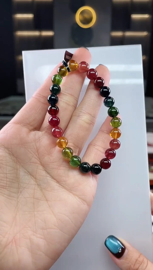 未镶嵌单圈手串碧玺（多样性发一条）T