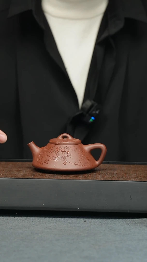 【闪购商品】紫砂茶壶明清 梅花刻绘石瓢