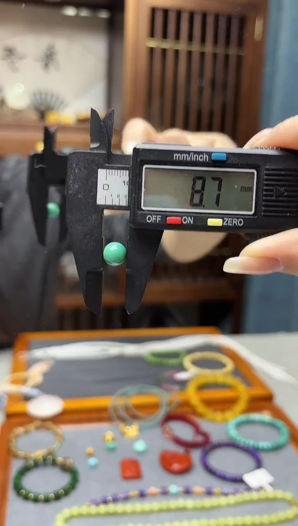 未镶嵌绿松石挂件松石单珠配饰8.6mmWY