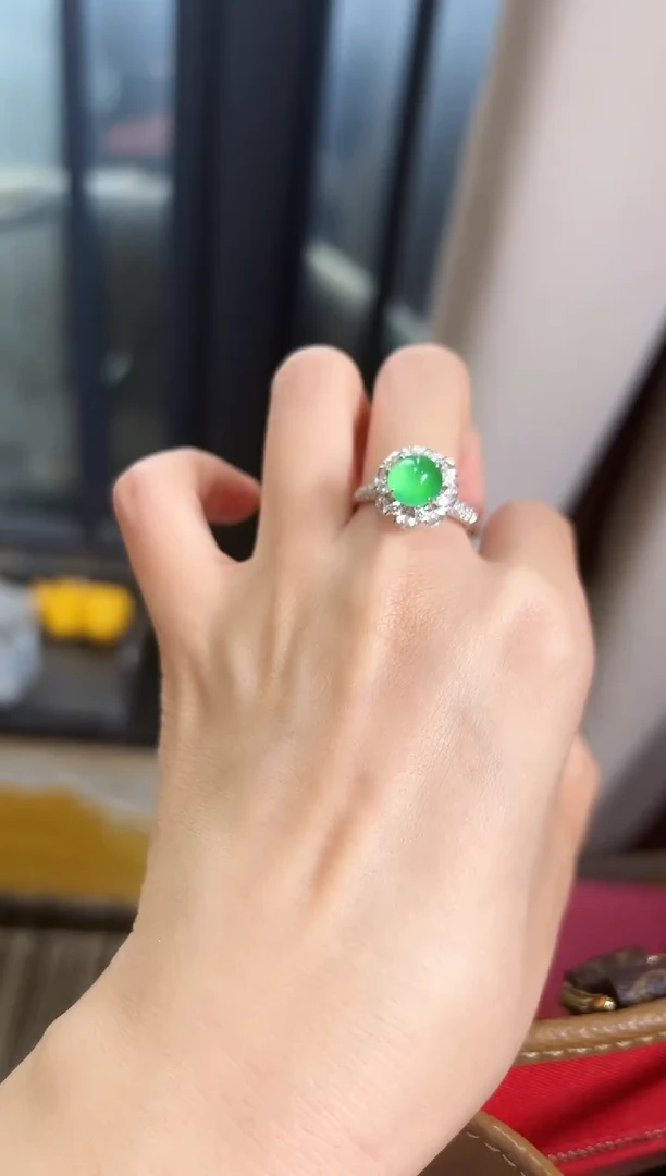 翡翠戒指18K金镶嵌DFZ0527-3