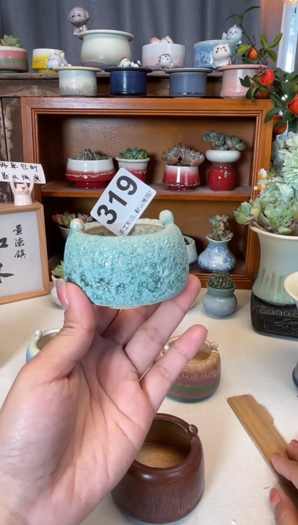 瓷片一****晶319知木 小芳花盆