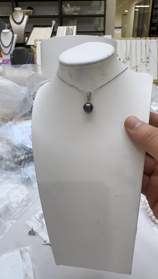 未镶嵌海水珍珠吊坠(赠链)10-11mm  大溪地万能扣-新品