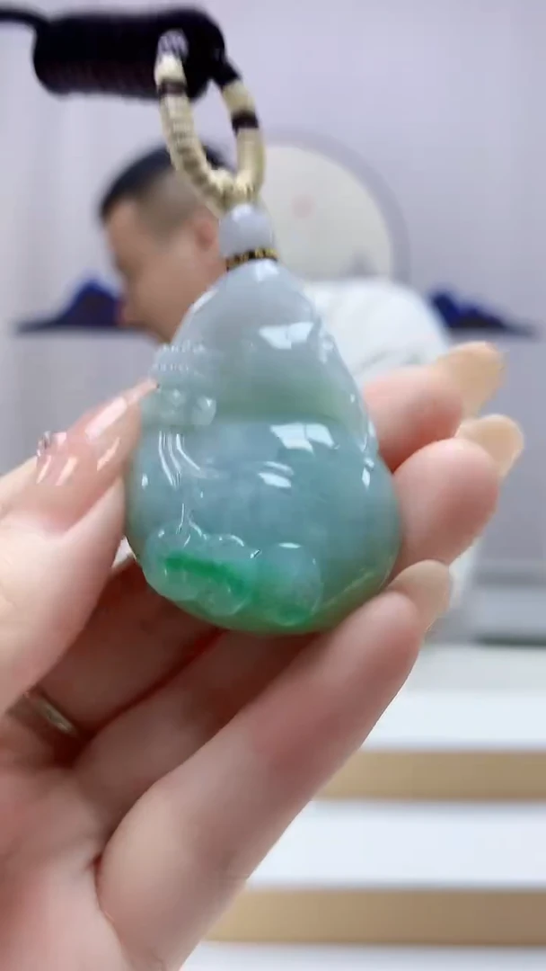 未镶嵌定制翡翠4898DD-毛货挂件36