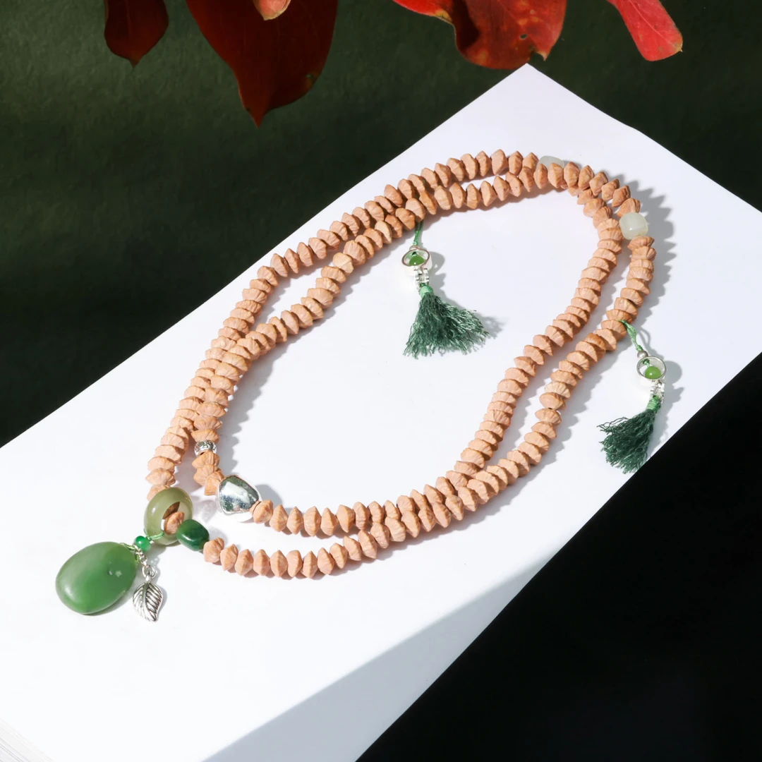 【意婵】《步步生莲》108珠天然九子莲花菩提手链-917034