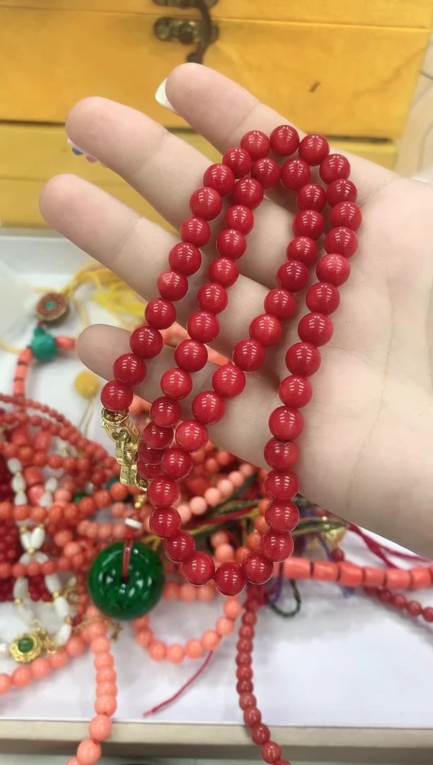 玛瑙/玉髓颈饰合金0744红项链