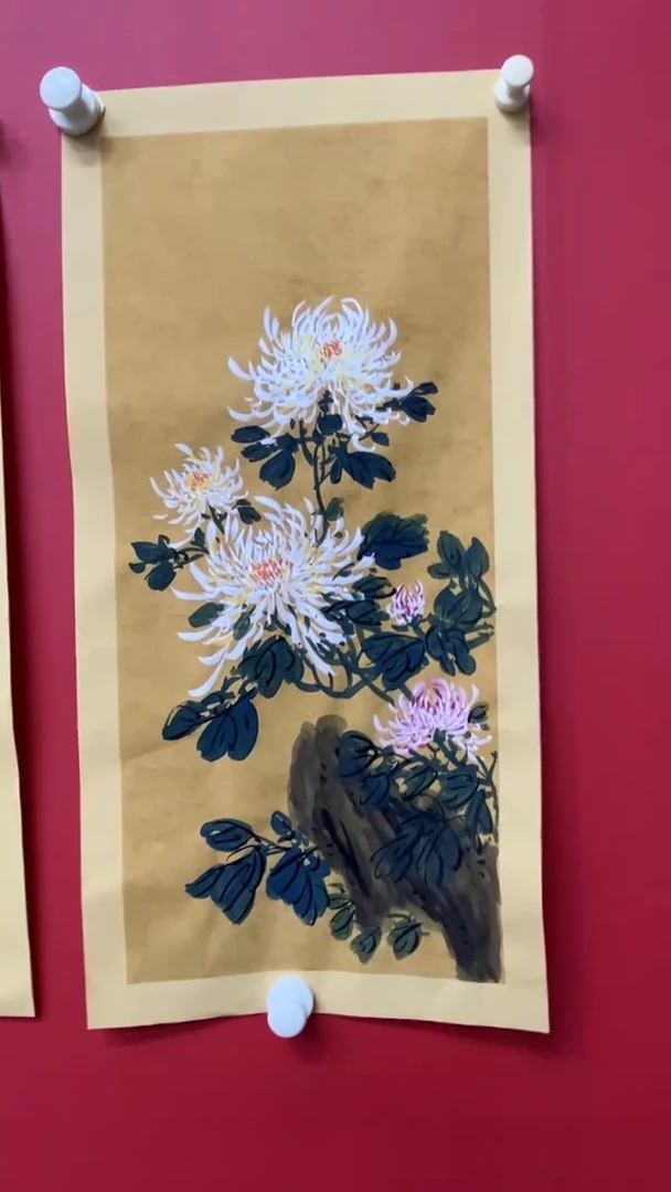 书法戴建设老师菊花