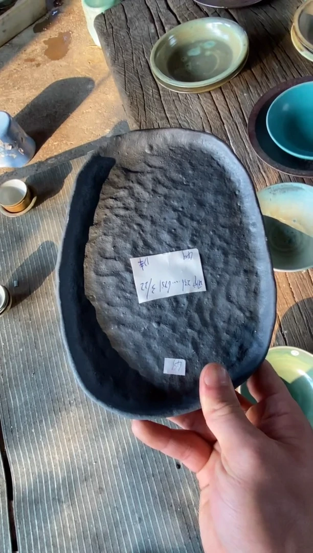 浪鬼柴烧釉绘系列盘子