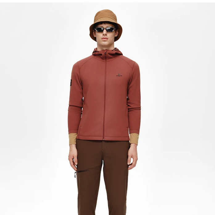 【时尚防晒夹克】比音勒芬25秋季新款男士户外防晒连帽针织夹克外套