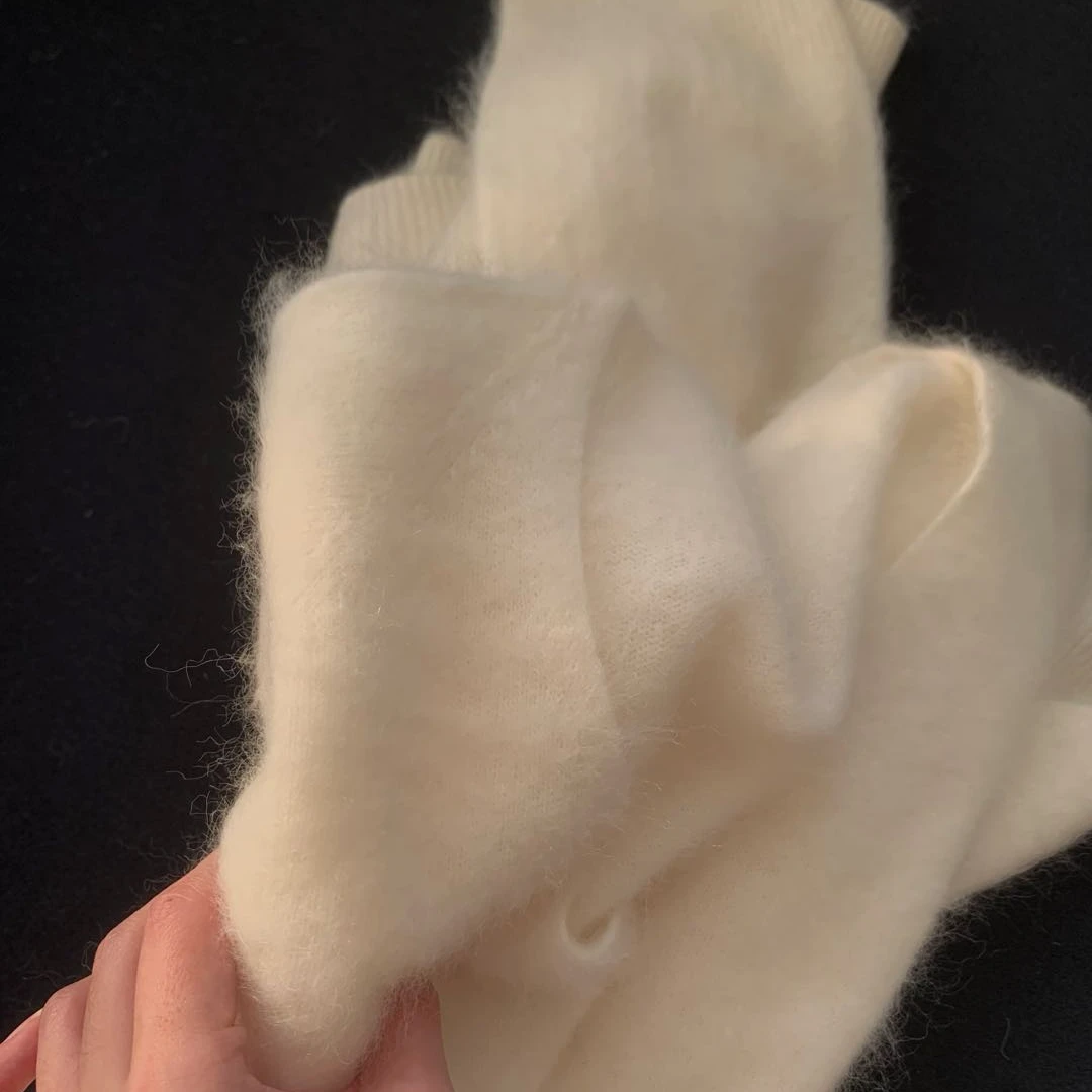 【拉绒无缝一体-不可机洗】V领纯色极简风韩系羊绒拉毛秋冬针织毛衣