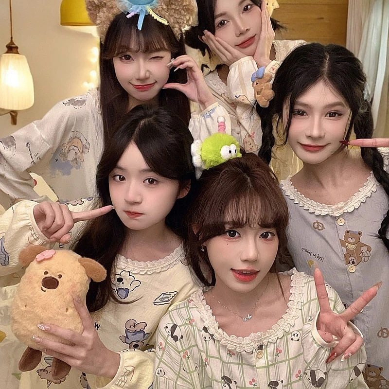 【401-499拍这里】家居服套装睡衣女春秋季新中式国风长袖