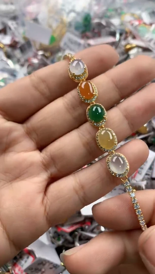 银S925镶嵌戒指翡翠3333----8