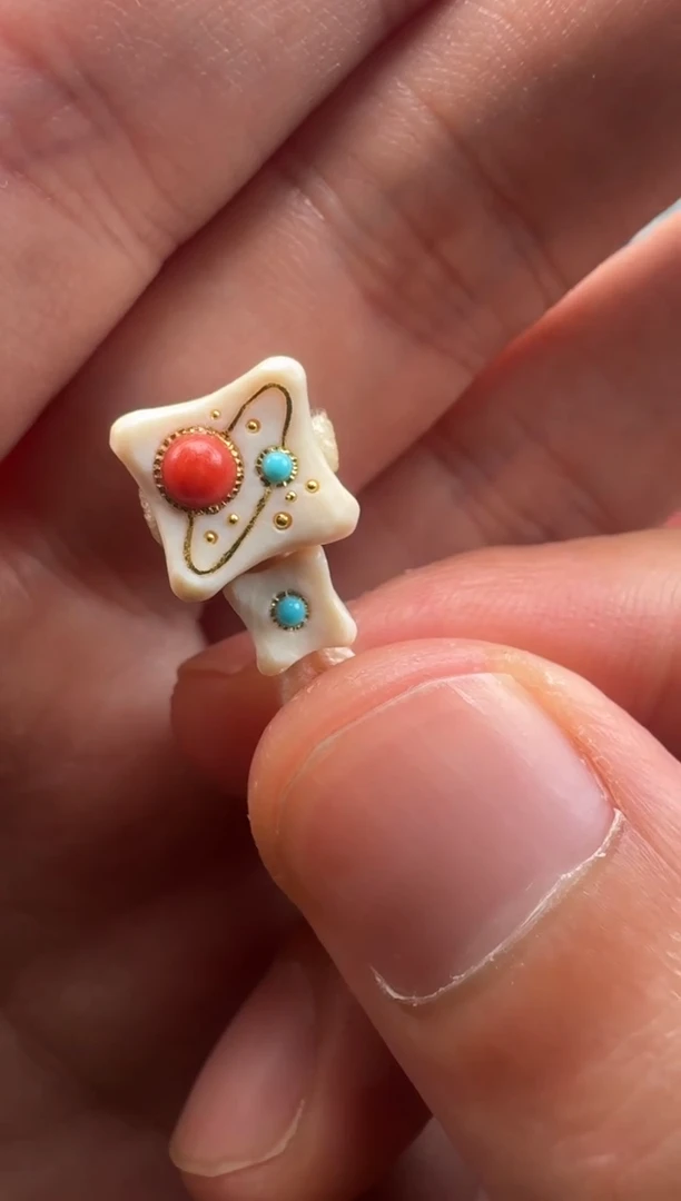 把件猛犸象牙星云方糖三通9+mm