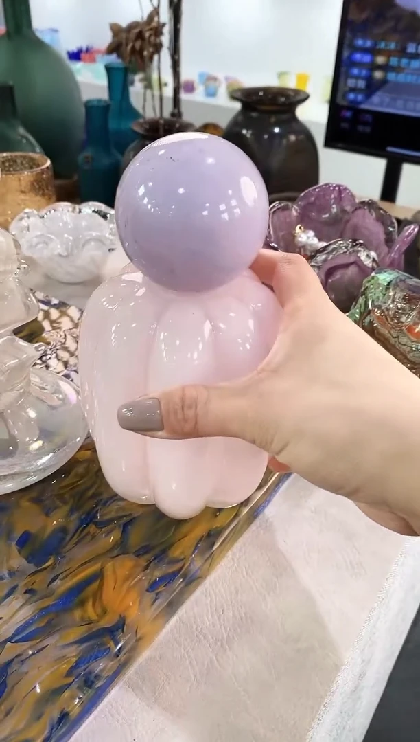 娜**光慕忆家手作琉璃花瓶一对