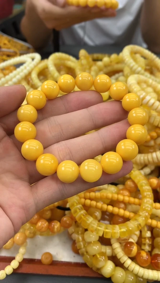 未镶嵌蜜蜡裸石手串