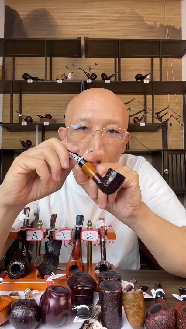 纯手工意大利石楠木烟斗