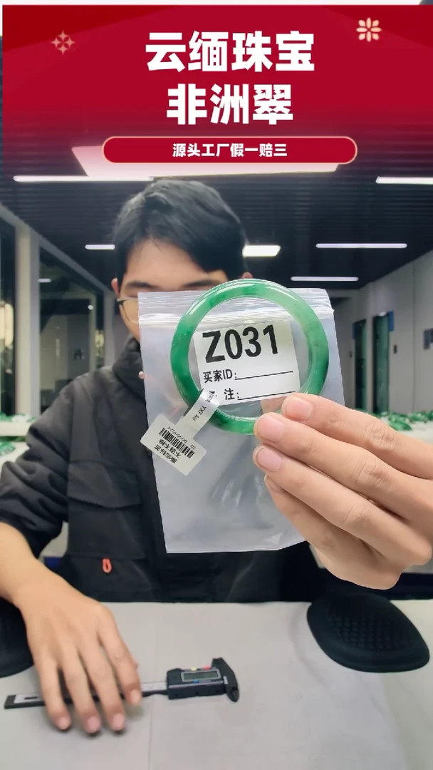 未镶嵌手镯石英质玉（非洲翠）61圈口Z031