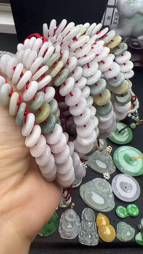 未镶嵌手串翡翠成人款平安扣多样性发其一（不退不换）