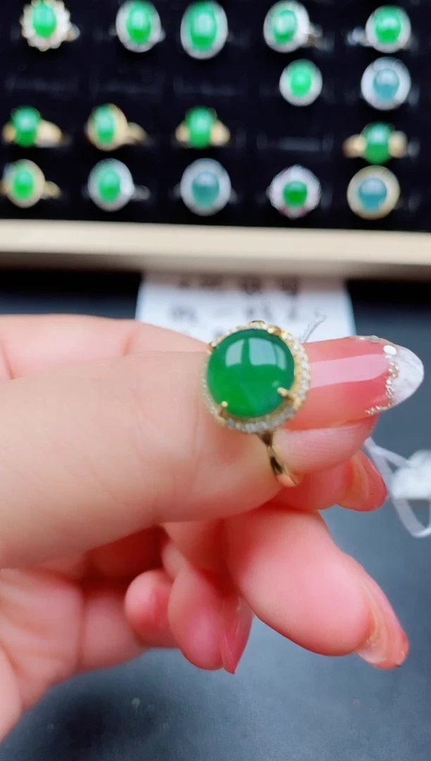 【闪购商品】翡翠戒指银S925镶嵌566563