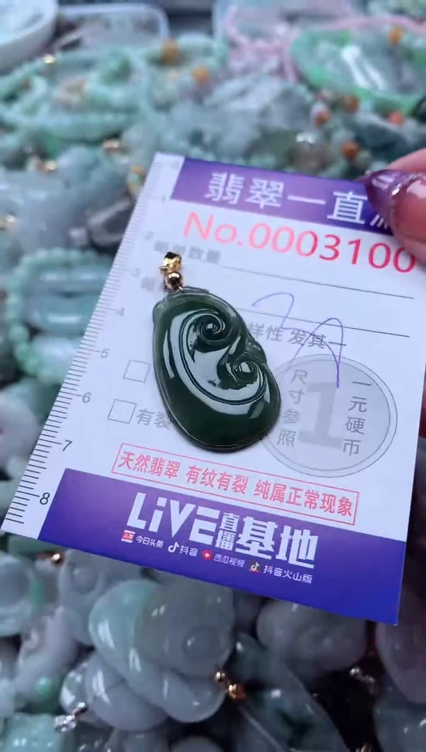 翡翠未镶嵌吊坠(不含链)3100