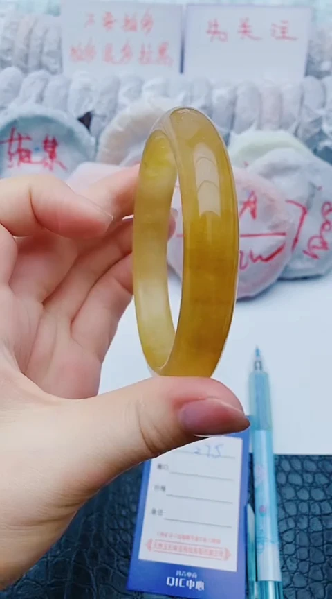 未镶嵌手镯石英质玉z75+65-66