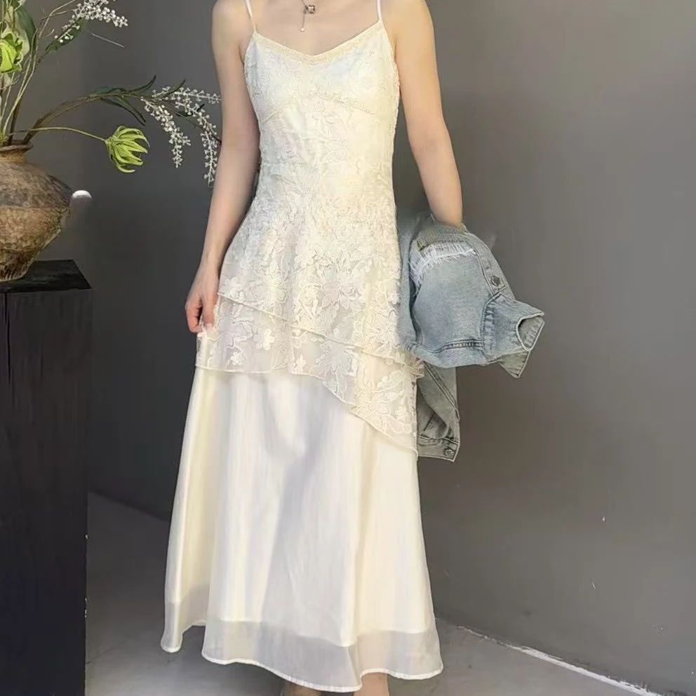 【Lily高奢】复古风叠穿设计感吊带裙夏天仙女裙