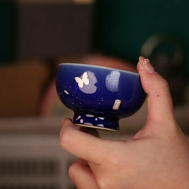 银河蓝锯钉蝴蝶高足主人杯 A11780