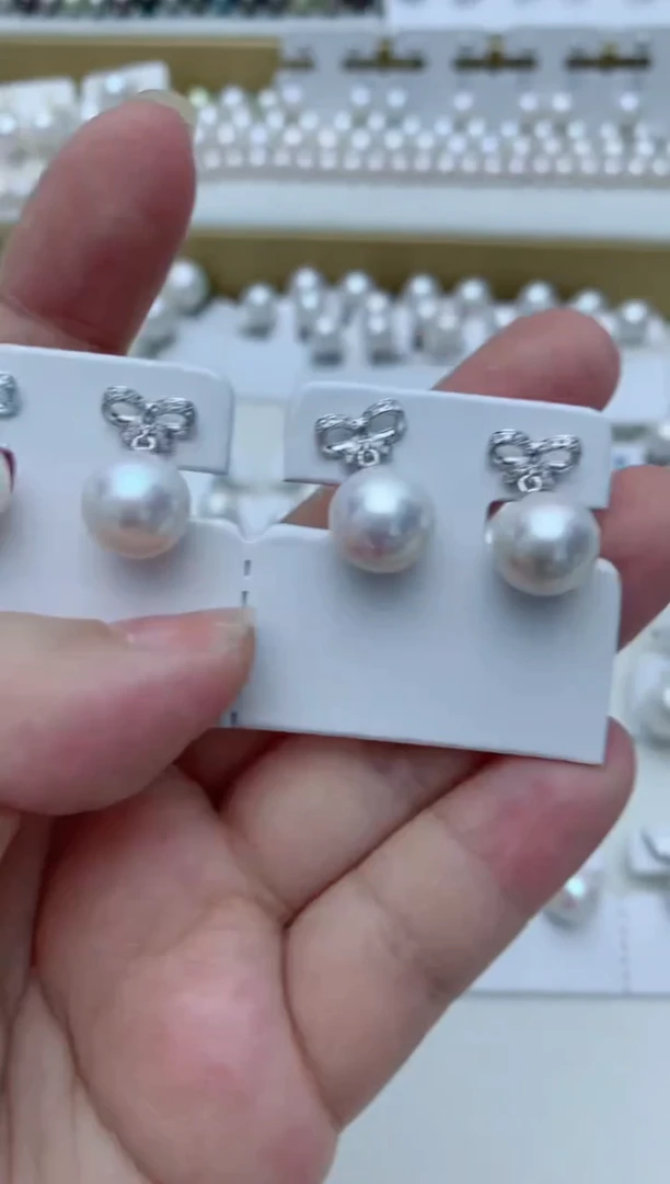 【闪购商品】淡水珍珠耳饰银S925镶嵌w1 多样性发其一