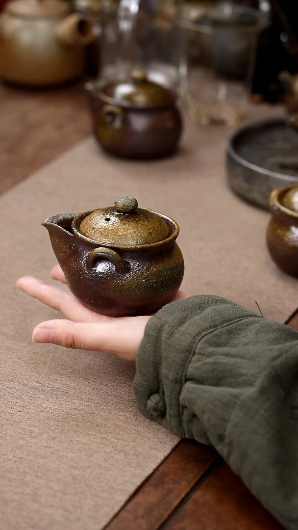 茶壶紫砂柴烧手抓宝瓶