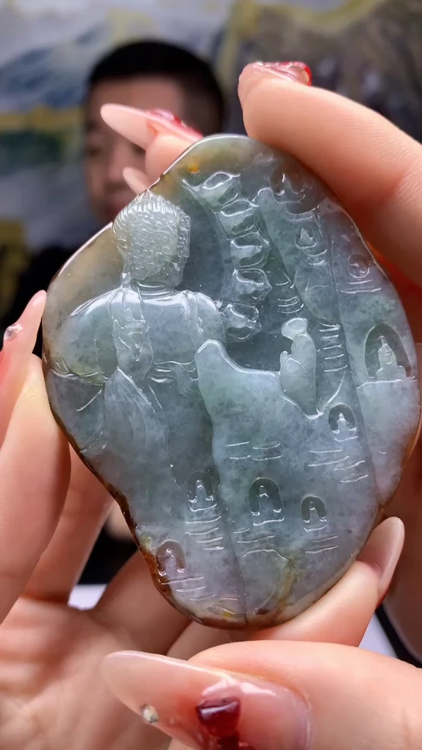 【闪购商品】定制翡翠未镶嵌1064ry-毛货挂件81