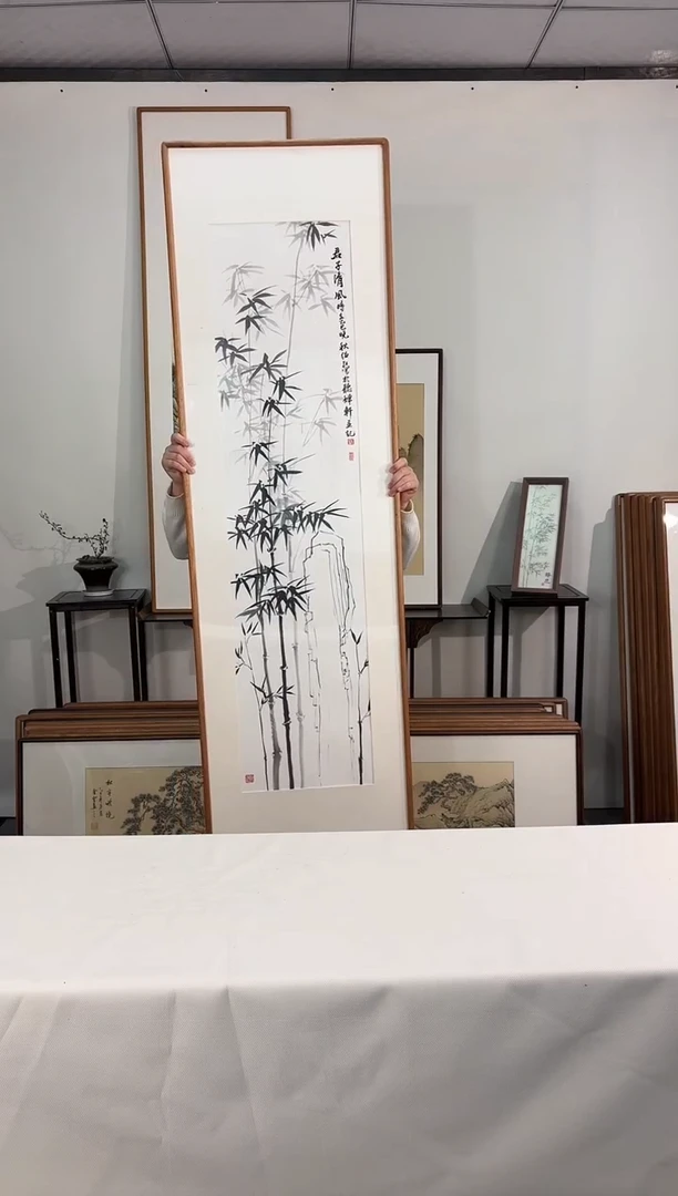 国画手绘*君子清风*52*172cm