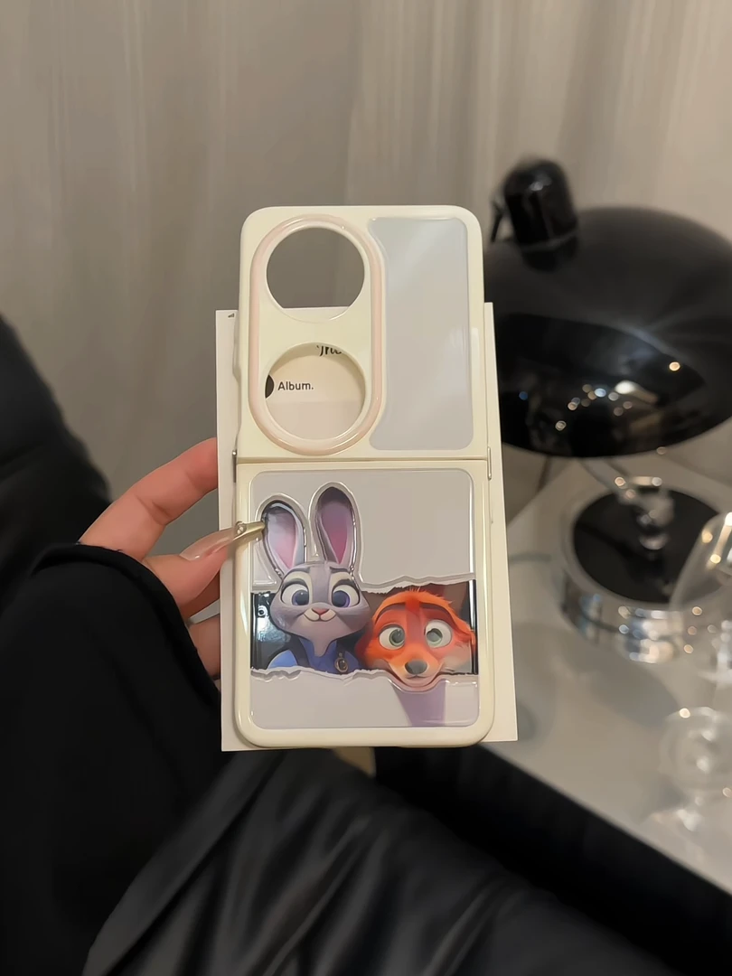 （华为 pocket2系列）适用华为pocket2手机壳p50小怪兽合照折叠奶油