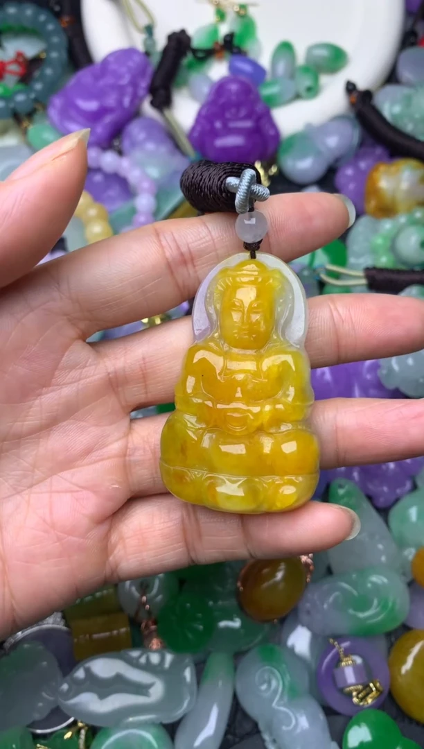 颈饰未镶嵌翡翠缅甸翡翠吊坠