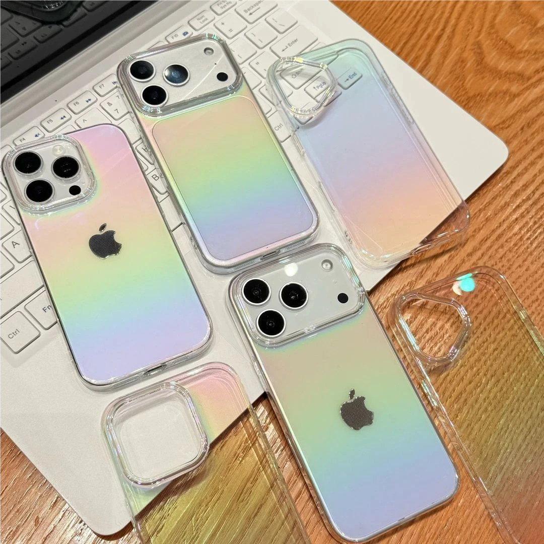 ins风高级透明PC高透亚克力适用iPhone17promax壳简约苹果16Pro简