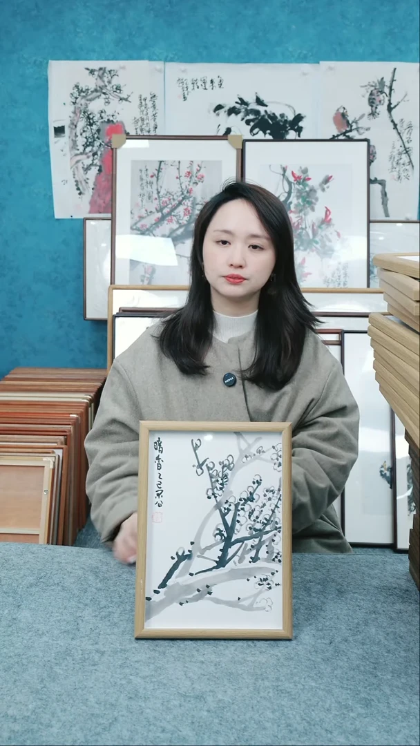 【闪购商品】国画10寸本土老师木质摆台